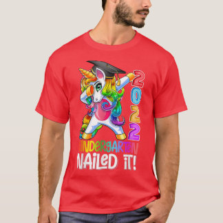 Kindergarten Nailed It Afstuderen Dabbing Unicorn T-shirt