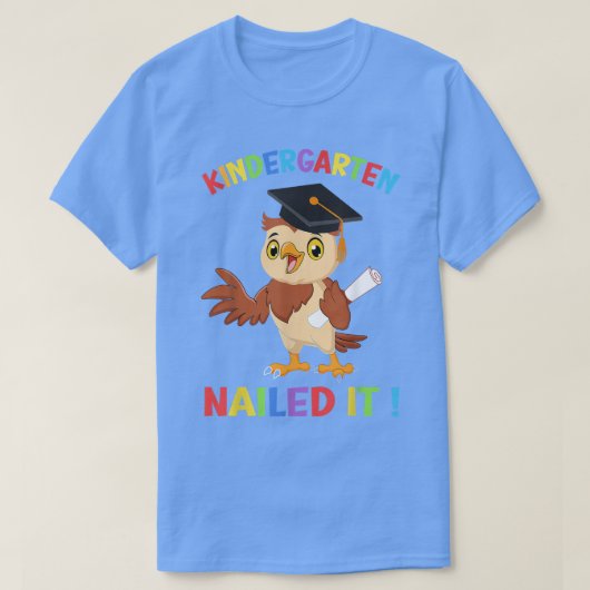 Kindergarten Nailed it Graduation Cap Dad Owl T-Sh T-shirt (Design voorkant)