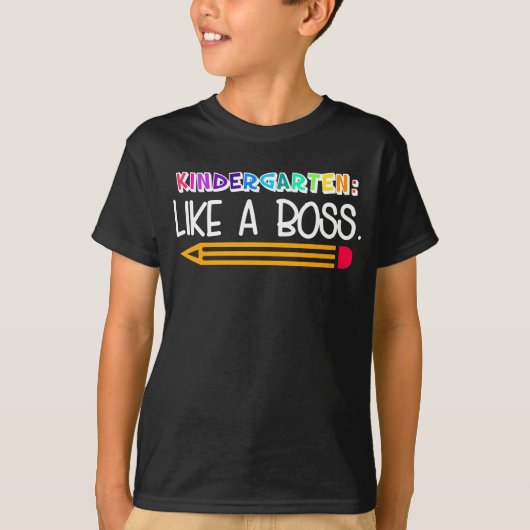 Kindergarten: Net als een baas T-shirt (Voorkant)