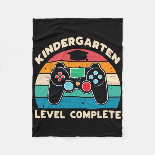 Kindergarten Niveau Complete Gamer Boy Kinder Grad Fleece Deken (Voorkant)