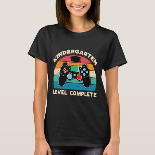 Kindergarten Niveau Complete Gamer Boy Kinder Grad T-shirt (Voorkant)