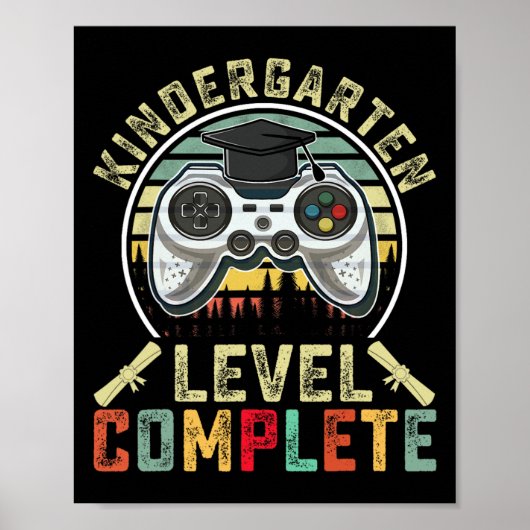Kindergarten Niveau Complete Gamer School Poster (Voorkant)