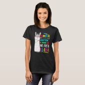 Kindergarten No Prob Llama Teacher 100 Days Of Sch T-shirt (Voorkant volledig)
