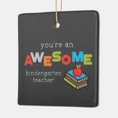 Kindergarten Onderwijsdag, Geweldige Keramisch Ornament (Links)