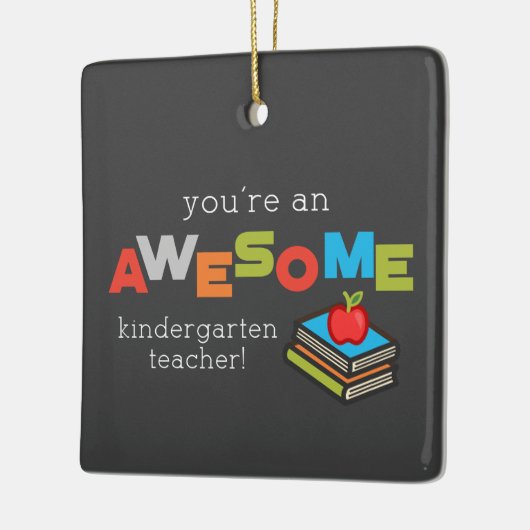 Kindergarten Onderwijsdag, Geweldige Keramisch Ornament (Links)