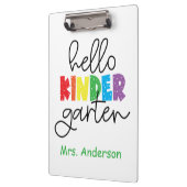 Kindergarten Onderwijzer Hallo Kindergarten Klembord (Links)