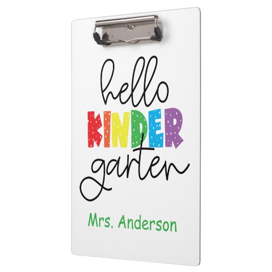 Kindergarten Onderwijzer Hallo Kindergarten Klembord (Links)