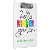 Kindergarten Onderwijzer Hallo Kindergarten Klembord (Rechts)