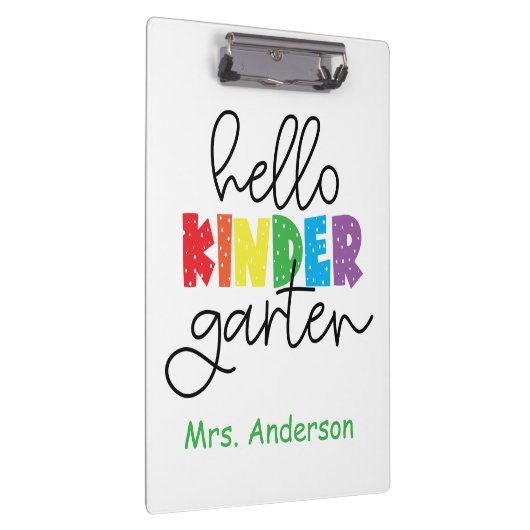 Kindergarten Onderwijzer Hallo Kindergarten Klembord (Rechts)