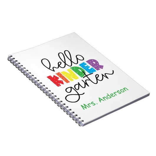 Kindergarten Onderwijzer Hallo Kindergarten Notitieboek (Rechterzijde)