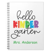 Kindergarten Onderwijzer Hallo Kindergarten Notitieboek (Voorkant)