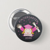Kindergarten Pre-School Custom Girl Afstuderen Ronde Button 5,7 Cm (Voorkant /achterkant)