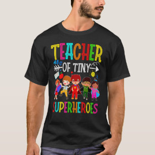 Kindergarten Prek leraar kleine superhelden terug T-shirt