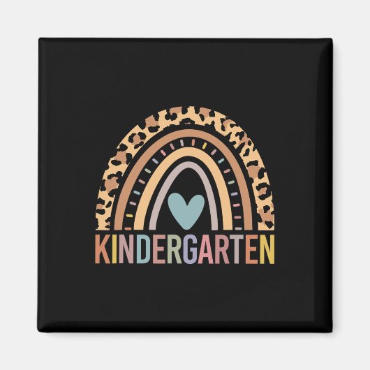 Kindergarten Rainbow Girls Boys Teacher Team Kinde Magneet (Voorkant)