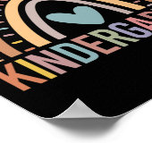 Kindergarten Rainbow Girls Boys Teacher Team Kinde Poster (Hoek)