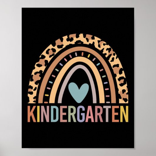 Kindergarten Rainbow Girls Boys Teacher Team Kinde Poster (Voorkant)