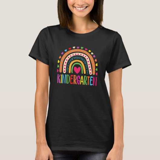 Kindergarten Rainbow Hallo Kindergarten Squad Back T-shirt (Voorkant)