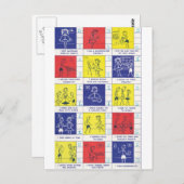 Kindergarten-rapportkaart Briefkaart (Voorkant / Achterkant)