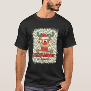 Kindergarten Reindekerst Kerstmis Leerplein T-shirt