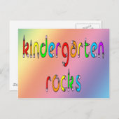 Kindergarten Rocks - Briefkaarten voor potlood (Voorkant / Achterkant)