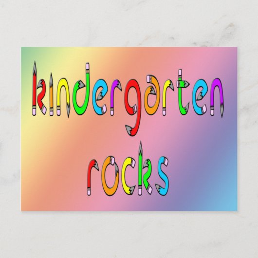 Kindergarten Rocks - Briefkaarten voor potlood (Voorkant)