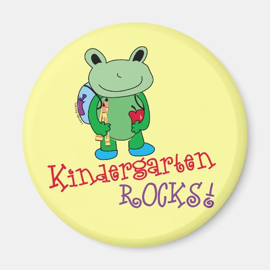 Kindergarten Rocks Magneet (Voorkant)