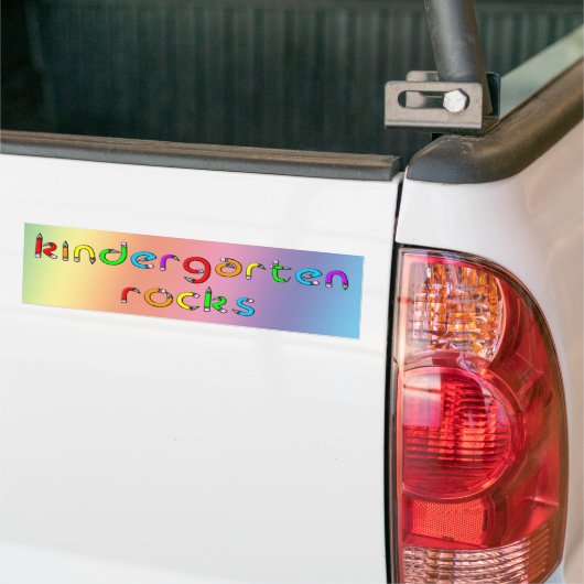Kindergarten Rocks - Potcil Bumpersticker (Op Truck)
