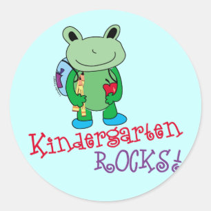 Kindergarten Rocks Ronde Sticker
