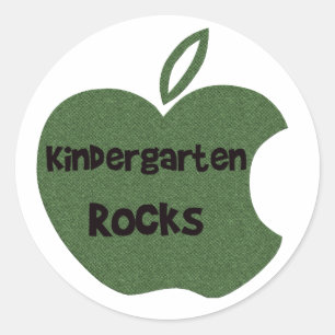 Kindergarten Rocks Ronde Sticker