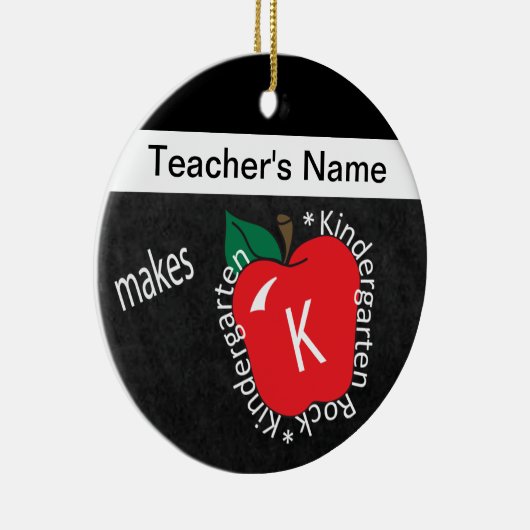 Kindergarten Rocks | Schoolleraar | Chalkboard Keramisch Ornament (Rechts)