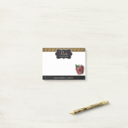 Kindergarten 🍎 School | DIY-tekst Post-it® Notes (Op bureau)