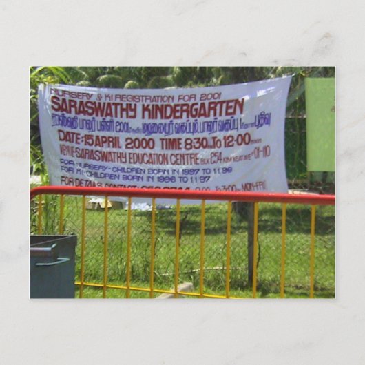 Kindergarten-school in Hindu Briefkaart (Voorkant)
