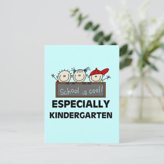 Kindergarten School is Cool Tshirts en Gifts Briefkaart (Staand voorkant)