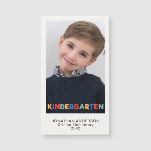 Kindergarten schooljaar Foto Keepsake Magneet (Voorkant)