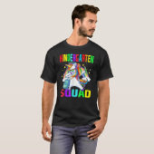 Kindergarten Squad Dabbing Unicorn Back To School  T-shirt (Voorkant volledig)
