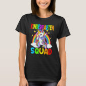 Kindergarten Squad Dabbing Unicorn Back To School  T-shirt (Voorkant)