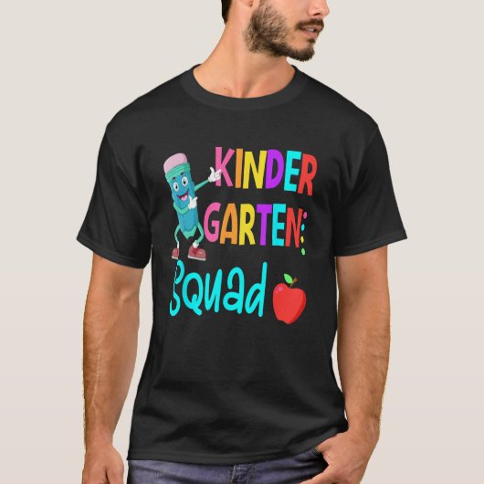 Kindergarten Squad First Teacher Student Team Back T-shirt (Voorkant)