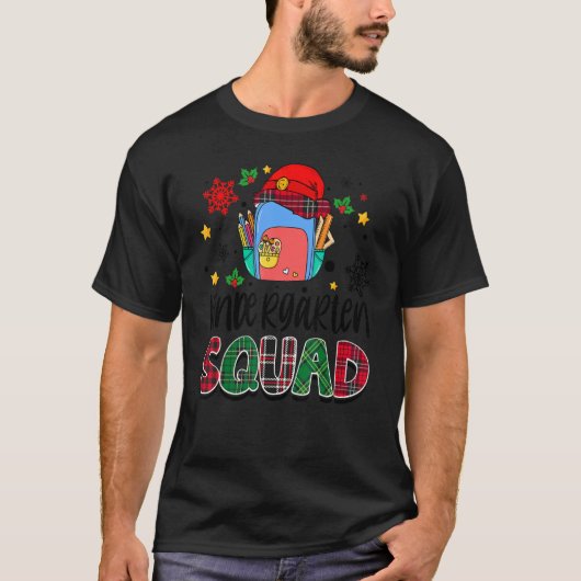 Kindergarten Squad Group Matching Christmas Pajama T-shirt (Voorkant)