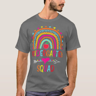 Kindergarten Squad Teacher Student Rainbow Last Da T-shirt