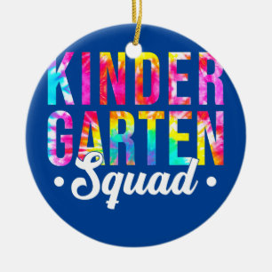 Kindergarten Squad Tie Dye Team Kindergarten Keramisch Ornament