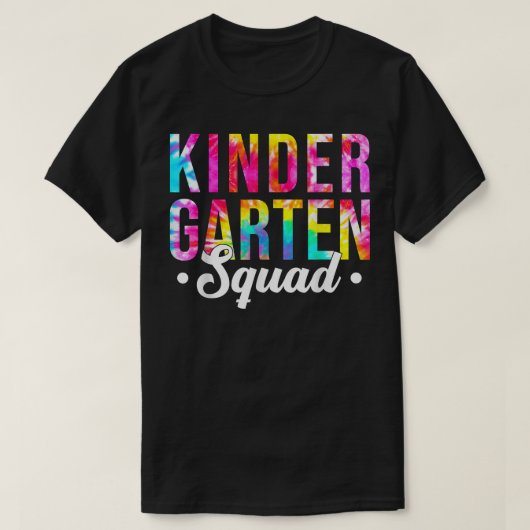 Kindergarten Squad Tie Dye Team Kindergarten T-shirt (Design voorkant)