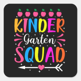 Kindergarten Squad Vierkante Sticker
