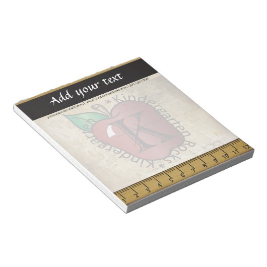 Kindergarten  stijl van leraar notitieblok (Schuin)