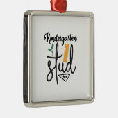 Kindergarten Stud Metalen Ornament (Rechts)