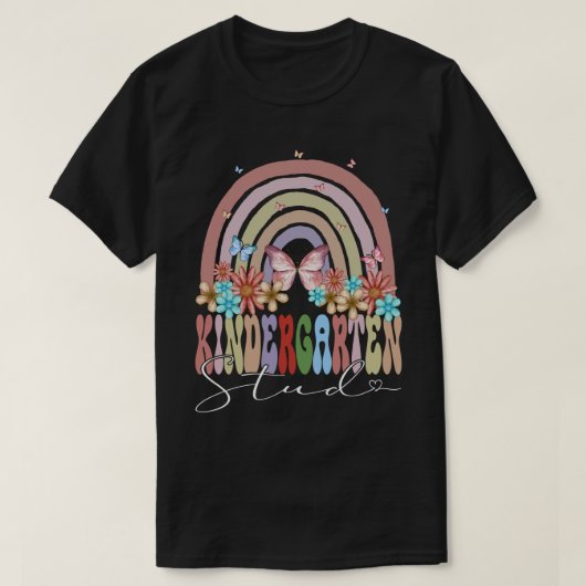 Kindergarten studeren terug naar school regenboogr t-shirt (Design voorkant)