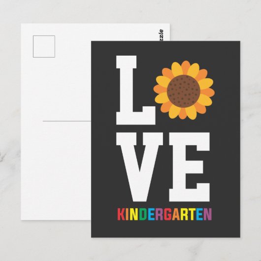 Kindergarten Sunflower Educator Pre-K leraar Briefkaart (Voorkant / Achterkant)