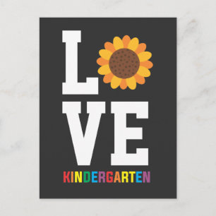 Kindergarten Sunflower Educator Pre-K leraar Briefkaart