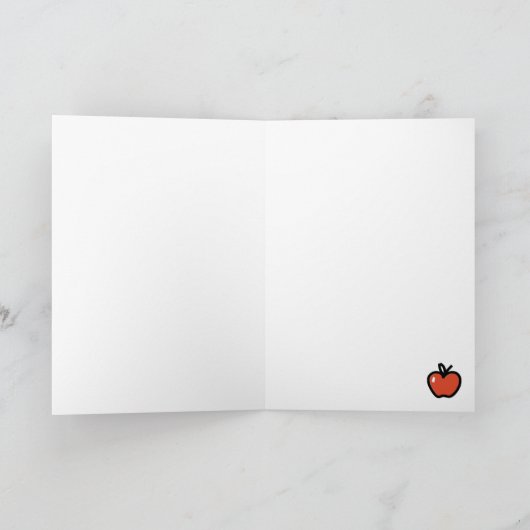 Kindergarten Teacher Appreciation Kaart met Apple (Binnen)