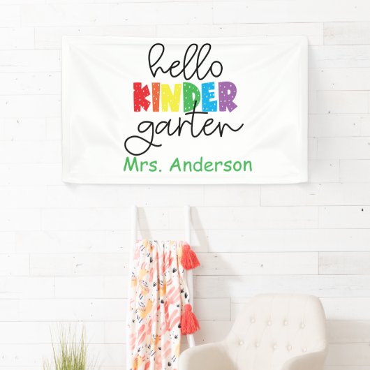 Kindergarten Teacher Banner voor de klas (Insitu)