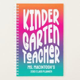 Kindergarten Teacher | Colorful Ombre Planner